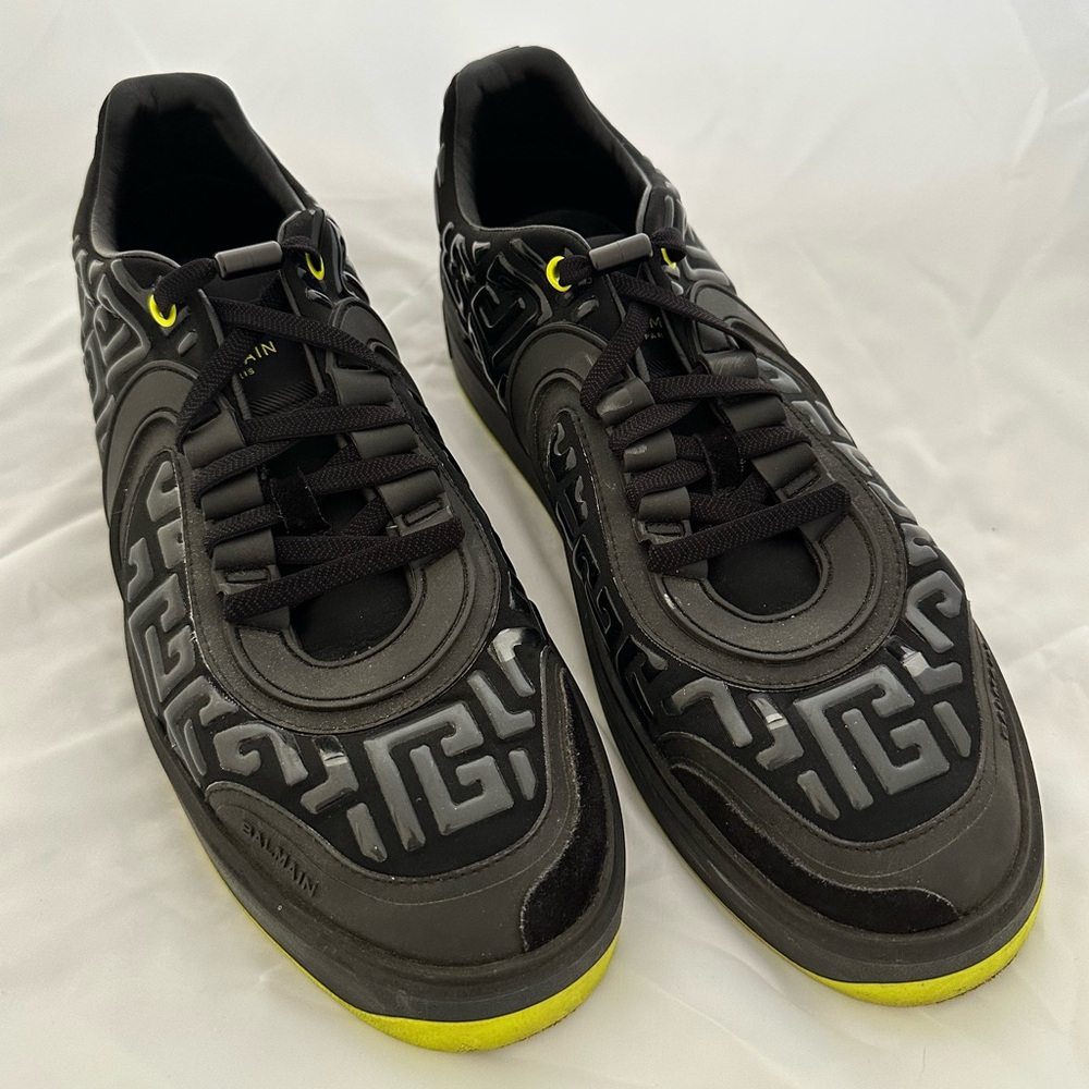 Men’s Balmain B Skate low top 3D Neoprene Monogram Sneakers in Opa Noir